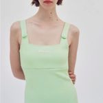 ZARA  x LOTTO Sportswear‎ Light Neon Green Button Tank Mini Dress Photo 1