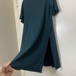 Eileen Fisher  GREEN BOAT NECK SHORT SLEEVE TUNIC TSHIRT SIZE US SMALL Photo 2