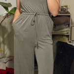 EXPRESS  Green Romper Front Tie Medium Photo 0