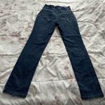 Boden blue dark wash adjustable straps full belly panel maternity jeans, size 6 Photo 9