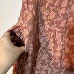 Knot Sisters  Boho Floral Wide Leg Jumpsuit Cropped Tie Back Mauve Sleeveless Photo 6