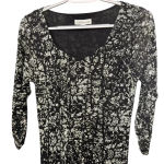 Coldwater Creek  Black & White Longsleeve Sheer Nylon Business Dress‎ Size 6 Photo 3