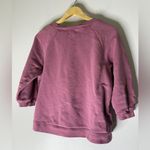 Madewell  Purple 3/4 Sleeve Crew Neck Sweatshirt “mama” Small‎ Photo 1