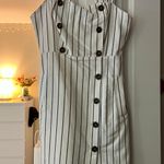 Forever 21 Black & White Striped Work Dress Photo 0