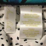 Anne Cale Floral One Piece Strapless Swimsuit Size 6 Black Photo 6