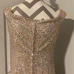 Emerald Sundae women’s Gold/pink sequined off shoulders formal dress size 15 Photo 7