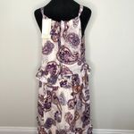 Band Of The Free Womens Dress XS Purple Sleeveless Paisley Ruffled Maxi NWT Purple Photo 4