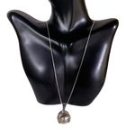 STERLING SILVER 925 ORB SHAPED PHOTO HOLDER CHARM AND CHAIN Photo 0