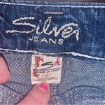 Silver Jeans  Frances Flare distressed blue denim jeans Photo 9