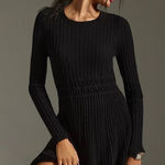 Anthropologie NWT The Sommerset Collection Black Sweater Mini Dress XL Photo 0