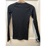 Lululemon Rest Less Pullover Black Textured Long Sleeve Crewneck Top Size XXXS Photo 6