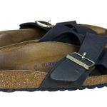 Birkenstock  Sienna Navy Blue Leather Slides Sandals Size EU 39 US 8-8.5 Narrow Photo 3
