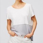 Free People  We the Free Gray & Ivory Midnight Colorblock High Low T-Shirt XS Photo 0
