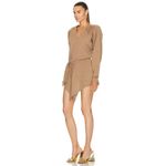 THE ATTICO Hurely Knit Sweater Mini Dress in Camel 40 New Womens long Sleeves Tan Size undefined Photo 3