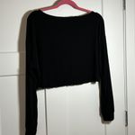 Large black crop top, oversized fit Photo 3