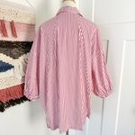 ALEMBIKA Bethany Striped Shirt Red White Sz M Size M Photo 6