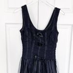 Loralie Original Vintage Sleeveless Black Lace Tulle Gown Size 12 Photo 1