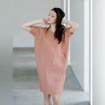 Motumo 15S1 Black Linen Dress, Sz L Size L Photo 1