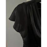 MSK Women's‎ Black Polyester V Neck Rhinestone Short Sleeve Dress Blouse Size L Size L Photo 5