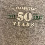 Starbucks  Gray T Shirt S 32” Small 50th Anniversary 1971 2021 Employee Issued Photo 4