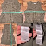 Lucky Brand  Cargo Utility Mini Dress Size Medium Tie Waist Snap Closure Photo 15