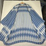Maria Stanley Verde Coat Duster Open Front Jacket Sweater Large Indigo Print AOP Blue Photo 10