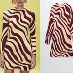ZARA  zebra jacquard‎ knit mini dress Photo 1