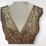 Mac Duggal Gold Sequin Cap Sleeve Gown 3785M Size 14 Long Formal Gown NWT Photo 7