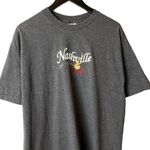 Urban Outfitters Nashville Rocks T Shirt Vintage Y2K Large L Gray Embroidered Tee Photo 0