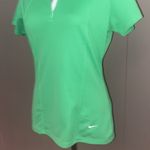 Fit Dry Shirt Women’s Size M Green Polo Shirt Golf Tennis Open Collar NIKE Photo 1