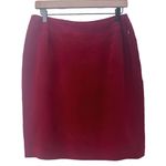 Jones New York 100% Silk Red Pencil Skirt Vintage Photo 0