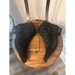 Comfortview Witchy Victorian Goth Gothic Black Leather Women's Low Heeled Ankle Boots 7 1/2 Photo 4