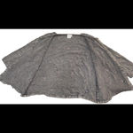 Parsley & Sage 3/4 Sleeve Gray Floral Embroidered Distressed VTG Wash Cardigan Size L Photo 2