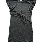 IRO Tunic Dress Womens Large Grey Nanton Flutter Sleeve Mini Bodycon Ruched Photo 0