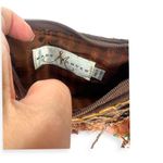 Mary Frances Paisley Embellished Beaded Leather Mini Bag Chain Strap Purse Brown Photo 6