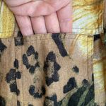 Chico's Chico’s Linen Fall Animal Print Floral Denim Style Jacket Brown Gold 0 (US XS) Photo 3