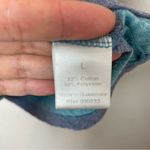 Kirra  Wide Striped Blue Scoopneck Tee - Vintage Feel - Size L Photo 4