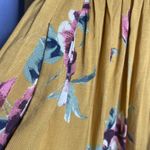 Xhilaration Women’s Mustard Yellow V neck Long Sleeve Floral Dress Size XXL Photo 5
