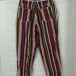 Vintage Christina 100% Cotton Multi Color Striped High Rise Denim Jeans Size 6 Photo 7