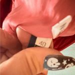 Vintage sema red leather button front long blazer jacket and skirt suit 40 / 8 Photo 9