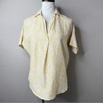 Vilagallo Animal Print Shirt Metallic button back blouse Size 4 Photo 0