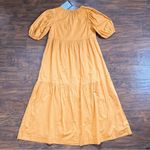 ABLE • Florence Maxi Dress mustard yellow Paprika cotton peasant puff sleeve Size XS Photo 9
