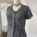 Faded Glory  Early 2000's Gray Grey Knitted Button Down Babydoll Knit Cardigan S Photo 2