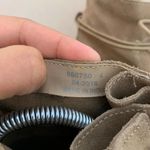 ASOS Tan Suede Heeled Booties Lace Up Photo 38