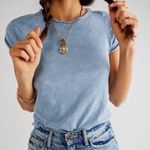 Free People  We The Free Baby Tee in Washed Blue Photo 0