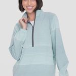 NWT Womens Mono B Boutique Ombré Stripe 1/4 Zip Active Pullover Jacket Photo 0