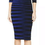 OHNE TITEL‎ 3/4 Sleeve Knit Sweater Knee Dress Striped Bodycon Black Size XS Photo 0