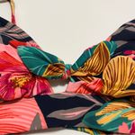 Kona Sol  Tie Front Tropical Floral Bikini Top NWOT S Photo 3