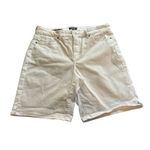 NYDJ  Ella Fit Is Everything White Denim Bermuda Shorts‎ Womens Size 14 Photo 2