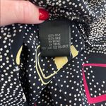 Piano Vintage Silk Printed Button Down Shirt Black Size M Photo 3